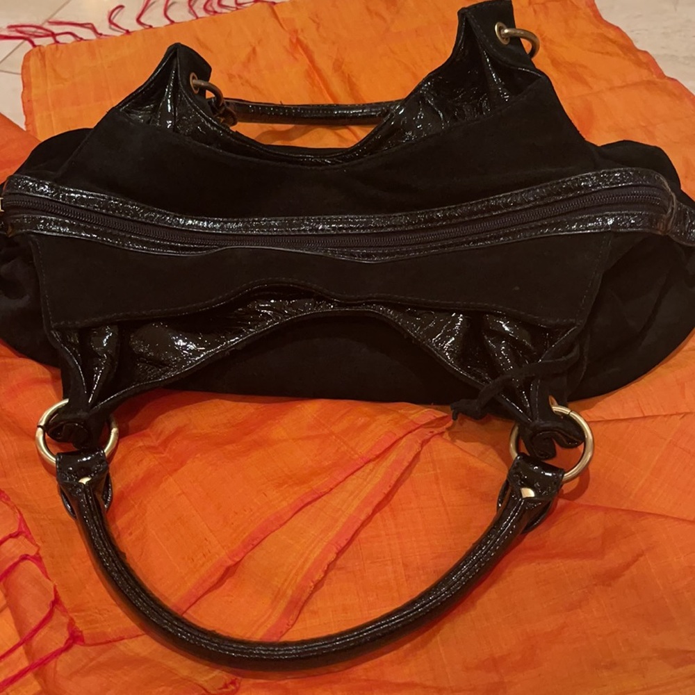 Vintage Sample Satchel: Suede and Patent Leather